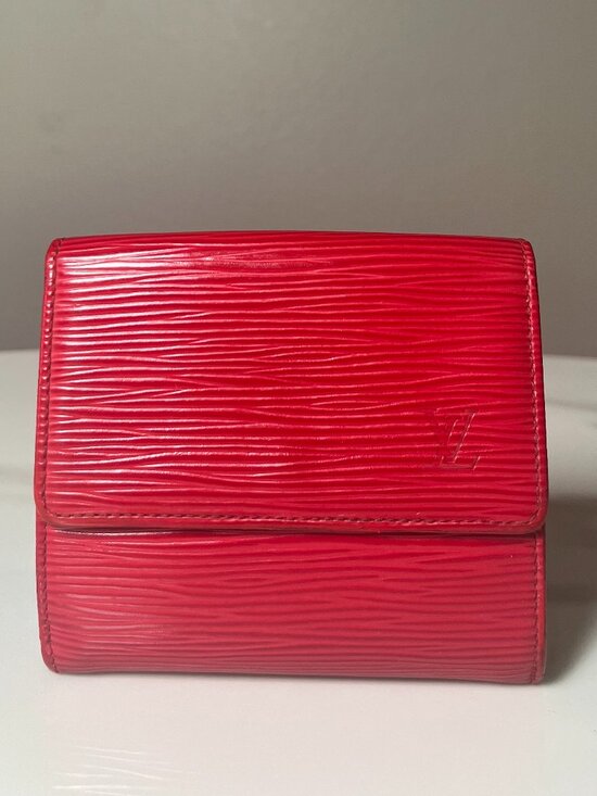 Louis Vuitton Handbags - Louis Vuitton Red Epi Elise Trifold Wallet
